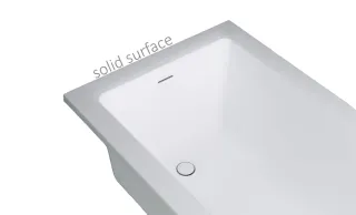 Ванна из искусственного камня Astra-Form Нейт 01010091+08010054 170x75 см с щелевым переливом донный клапан белый матовый